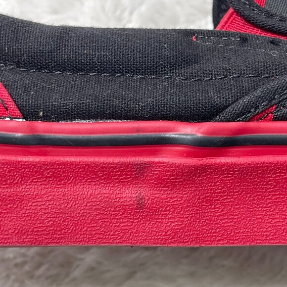 VANS Unisex Red Black Checkerboard Slip On Classic Skate Shoes Sneaker 4.5M/6W - Picture 9 of 10